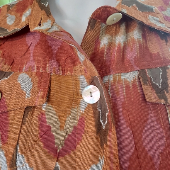 Ruby Rd. Rayon/Poly/Linen Blend Jacket in a Crinkled Lightweight Jean Jkt Style. - Picture 2 of 16